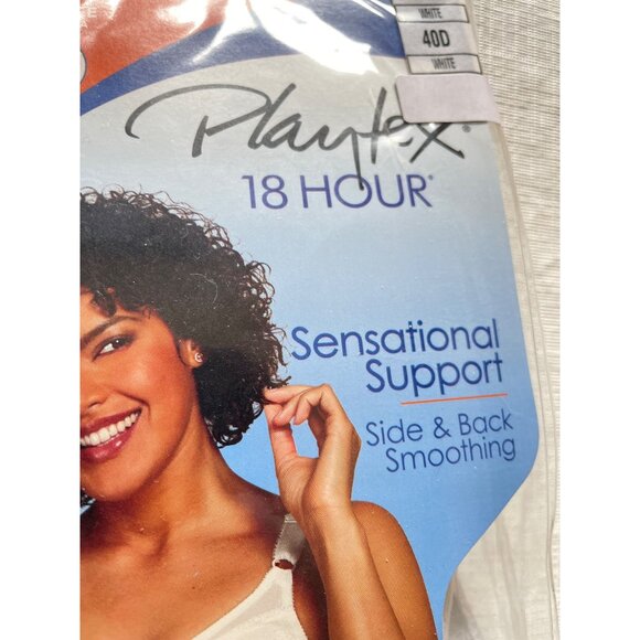 Playtex 18 Hour White Wireless Bra 40D Sensational Support & Comfort - Picture 9 of 9